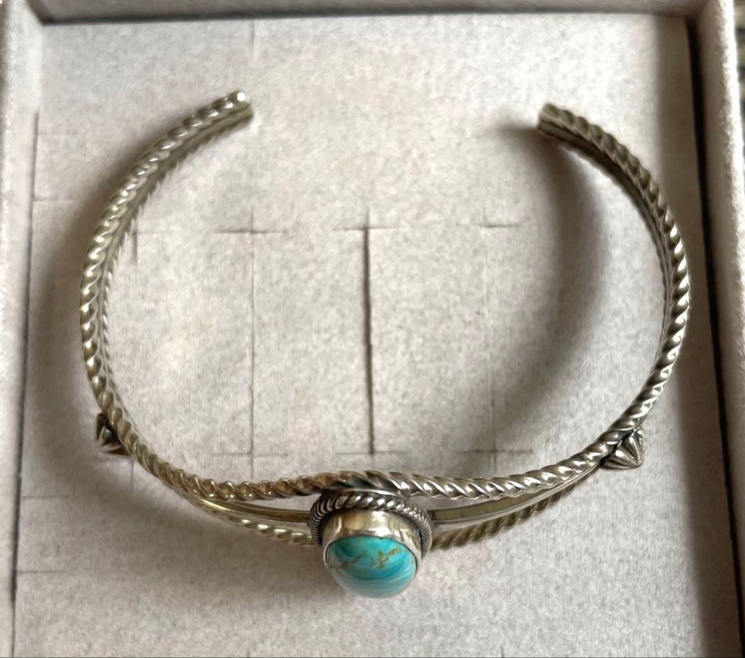 【本物】turquoise stone Silverブレスレット