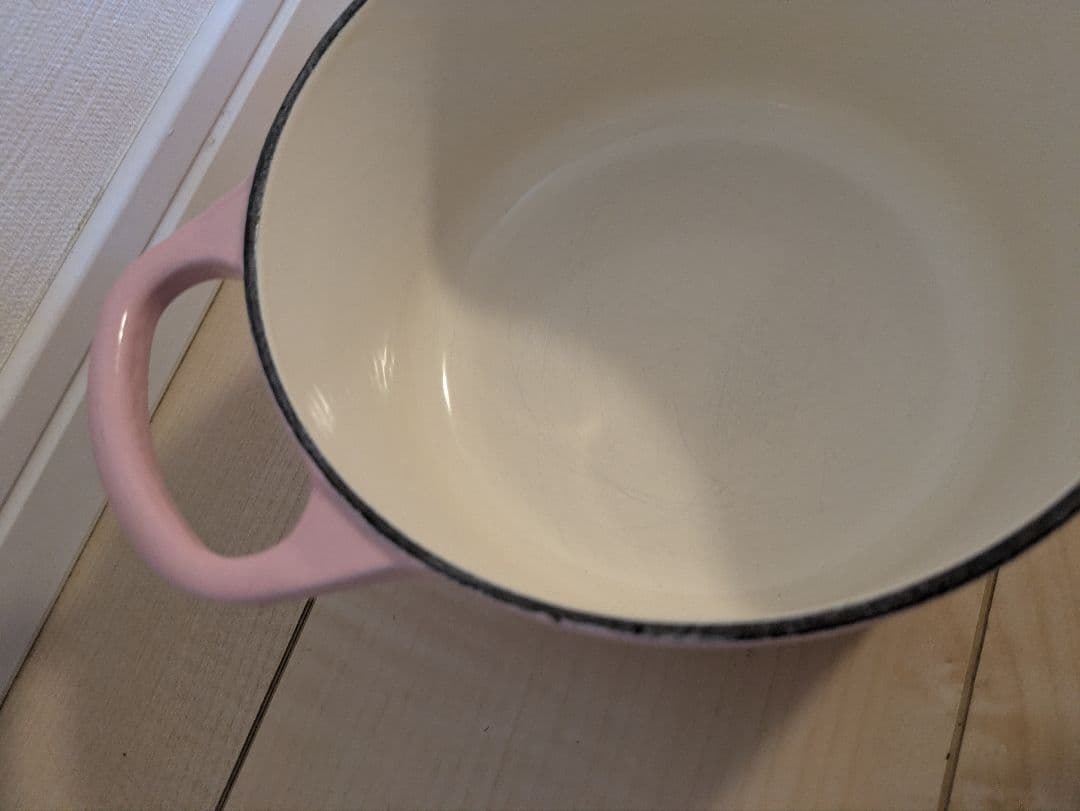 【LE CREUSET】ココットロンド 両手鍋 直径：約16cm ピンク
