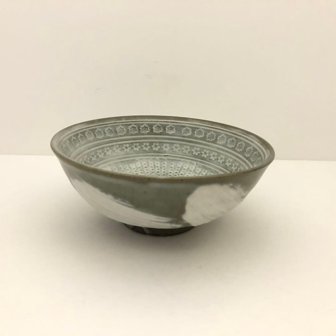 茶道具 六代 浅見 五郎助 三嶋 刷毛目 平茶碗 未使用 新品
