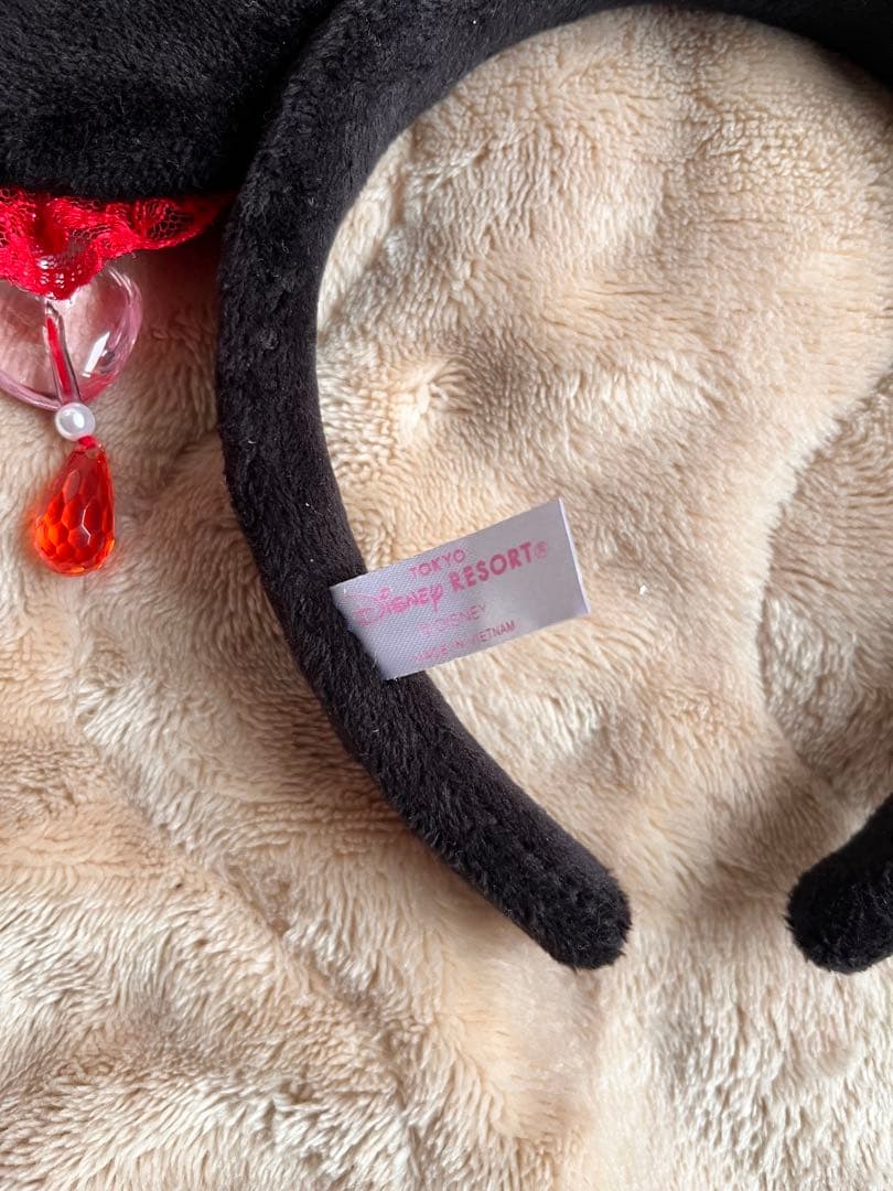 ディズニー ミニー 水玉 赤 イヤリング カチューシャ