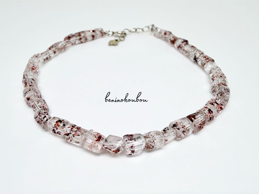 高品質ストロベリークォーツレピドクロサイト4〜5㍉Silver925ブレスレット