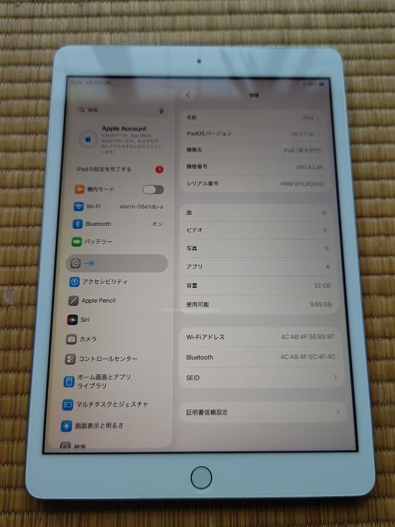 Apple iPad (第8世代) シルバージャンク