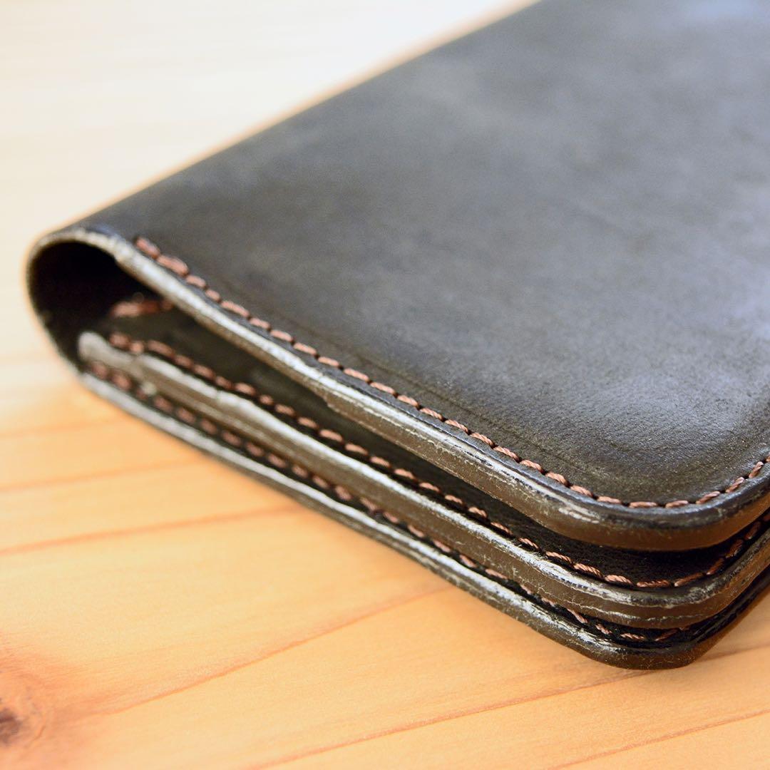 コンパクト ミドル トラッカーウォレット 手のひらサイズ イタリアンレザー