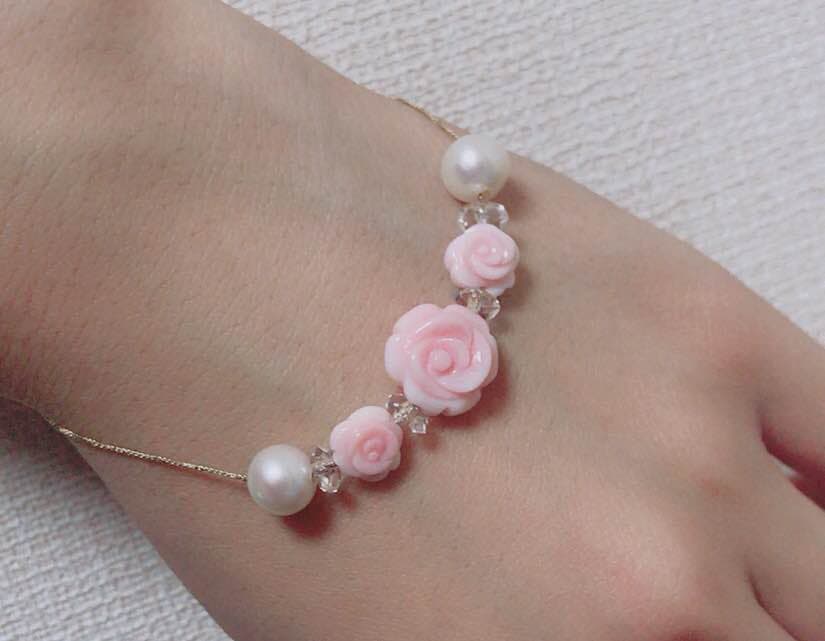 薔薇コンクのブレスレット