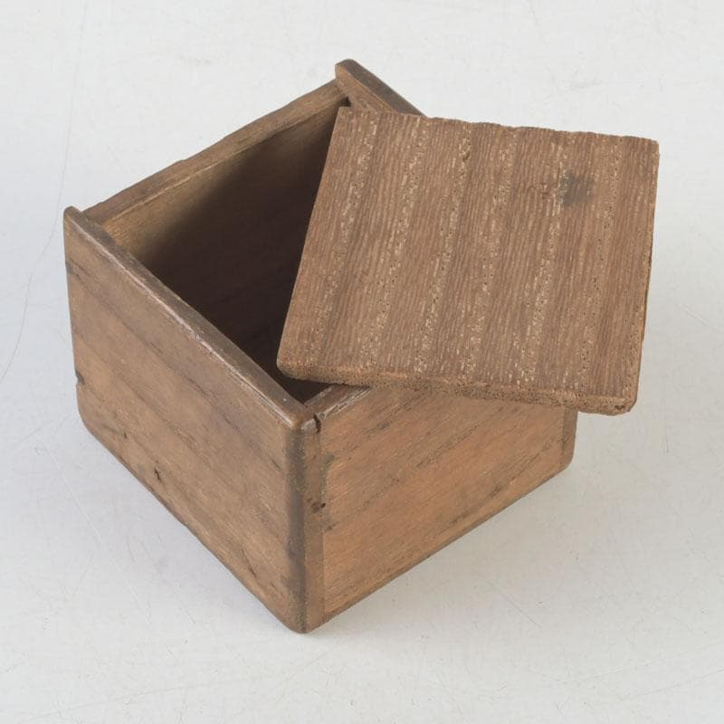 茶道具　萬古焼　色絵　鹿　香合　時代箱　C　9989