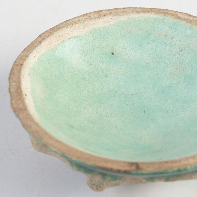 茶道具　萬古焼　色絵　鹿　香合　時代箱　C　9989