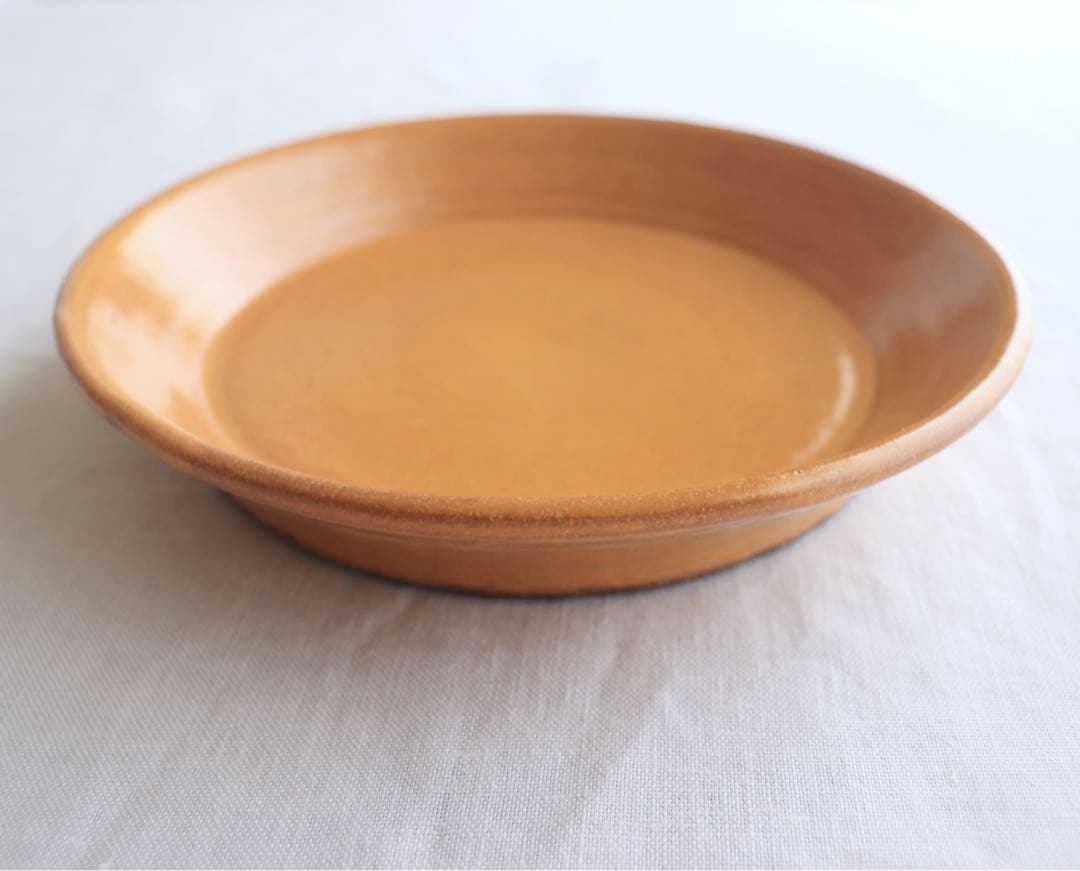 ☆新品未使用　小澤基晴　リム　深皿　カレー皿　イエロー