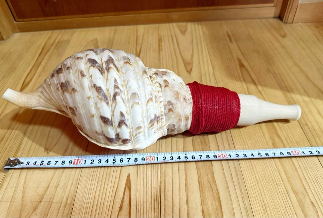 特大修験道法螺貝42㎝　山伏　密教　魔除け　熊よけ❣️ホラガイ　ほら貝