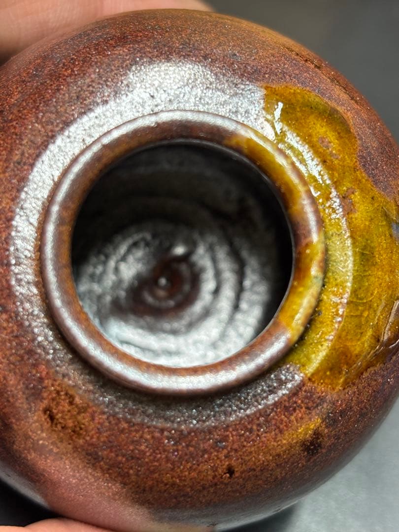 【未使用極美品】笹田有祥造 茶入 摸京極茄子 大名物　共箱 金箔