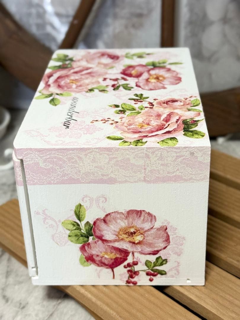 木製引き出しBOX※ キャニスターラック※ キッチンシェルフ※時計※デコパージュ