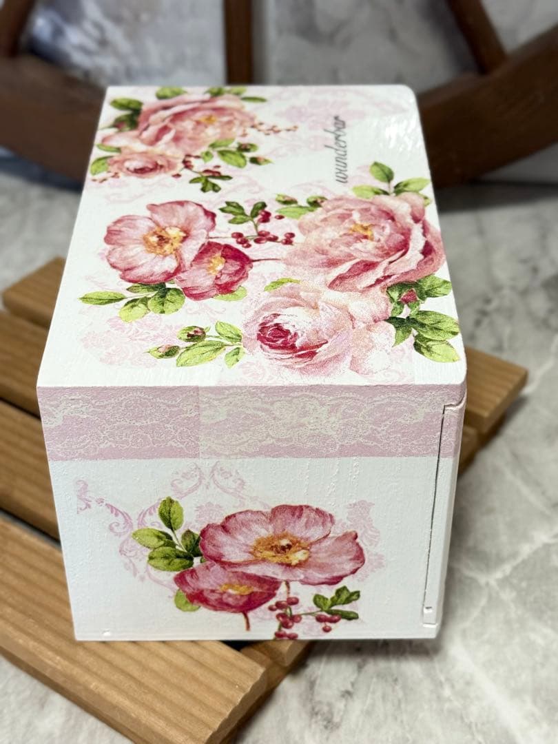 木製引き出しBOX※ キャニスターラック※ キッチンシェルフ※時計※デコパージュ