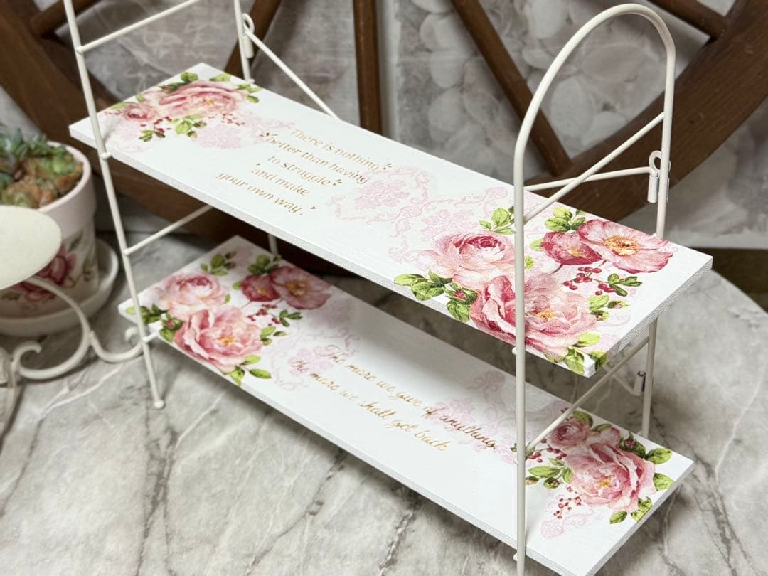 木製引き出しBOX※ キャニスターラック※ キッチンシェルフ※時計※デコパージュ