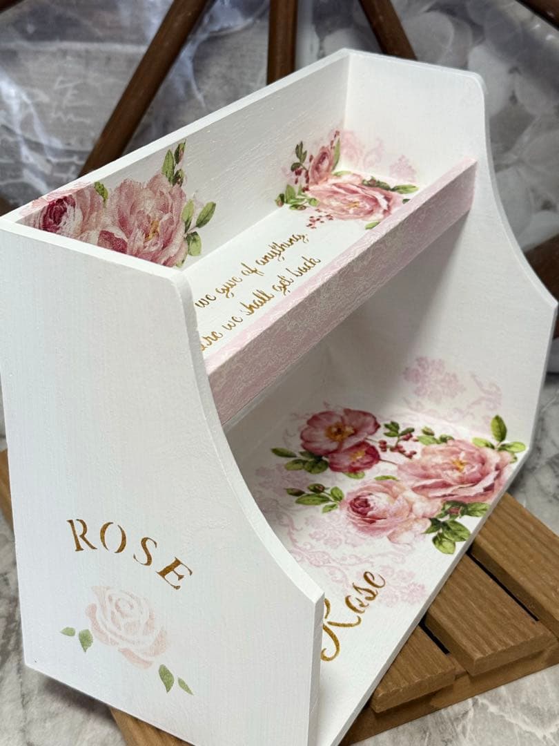 木製引き出しBOX※ キャニスターラック※ キッチンシェルフ※時計※デコパージュ