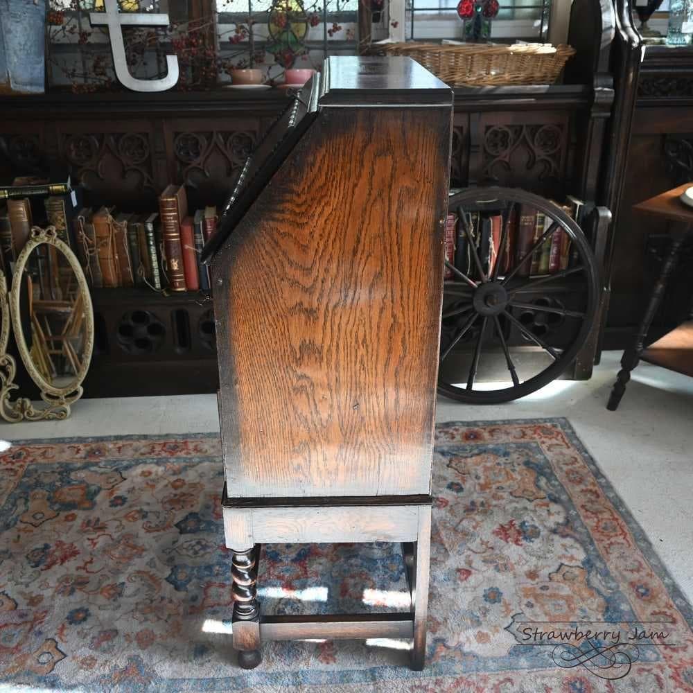 L3710-89 英国アンティーク オーク ライティングビューロ 勉強机 デスク