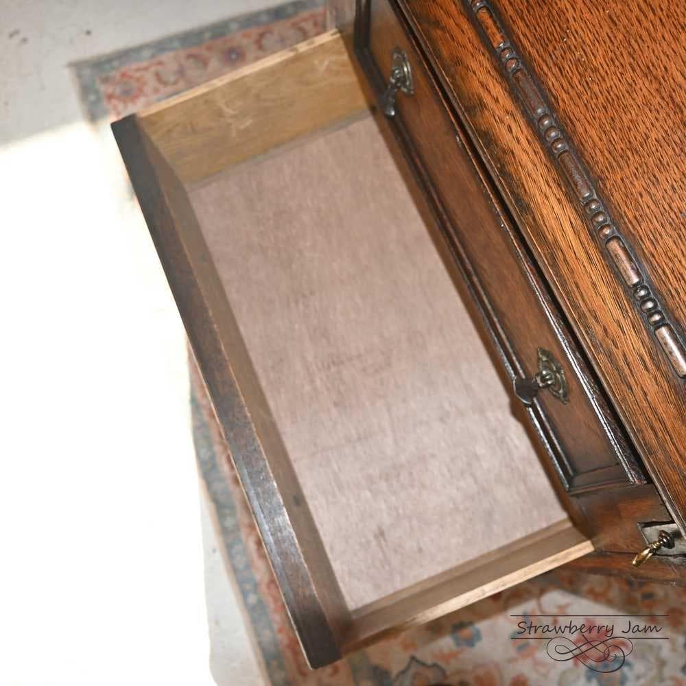 L3710-89 英国アンティーク オーク ライティングビューロ 勉強机 デスク