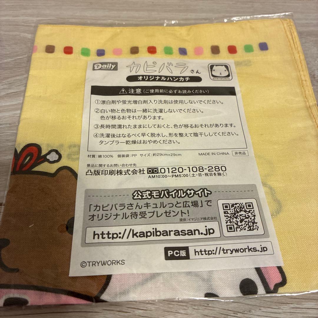 ご当地限定　カピバラさん ストラップ17個と５周年記念ハンカチセット