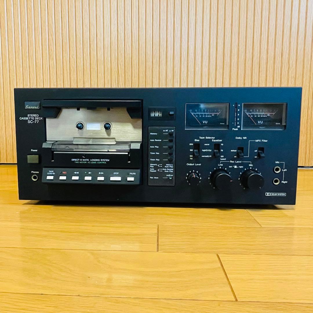 【希少】SANSUI サンスイ SC-77 ステレオカセットデッキ ジャンク扱い