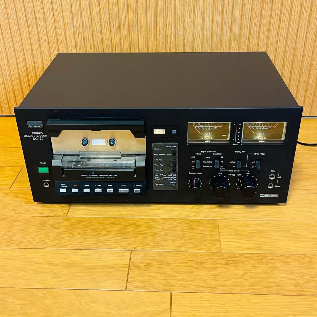 【希少】SANSUI サンスイ SC-77 ステレオカセットデッキ ジャンク扱い