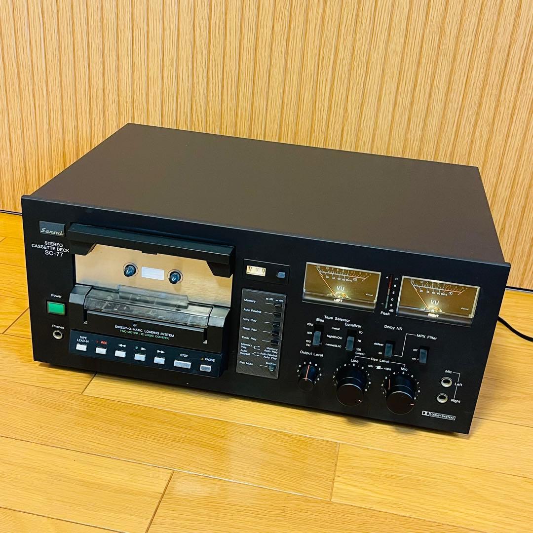 【希少】SANSUI サンスイ SC-77 ステレオカセットデッキ ジャンク扱い