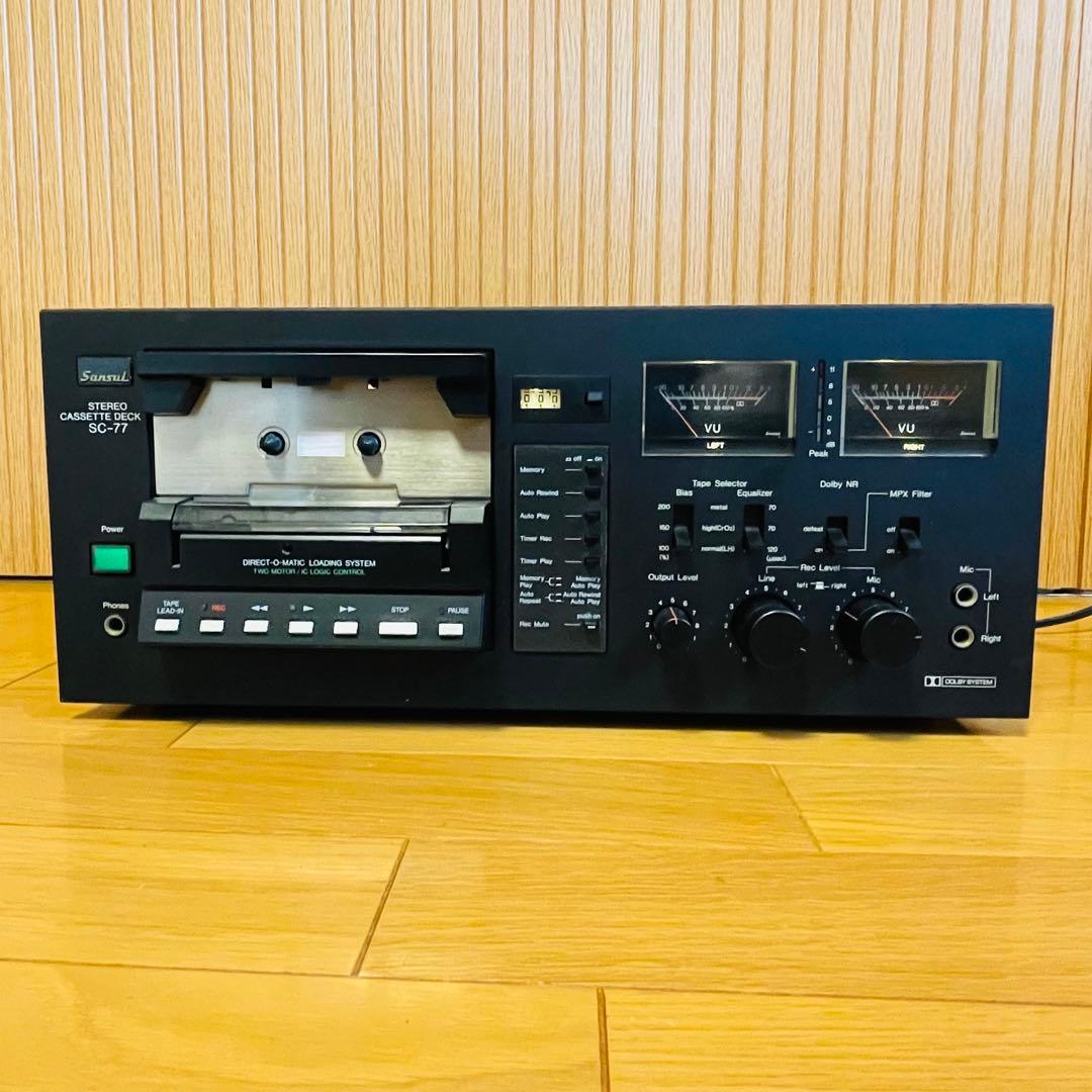 【希少】SANSUI サンスイ SC-77 ステレオカセットデッキ ジャンク扱い