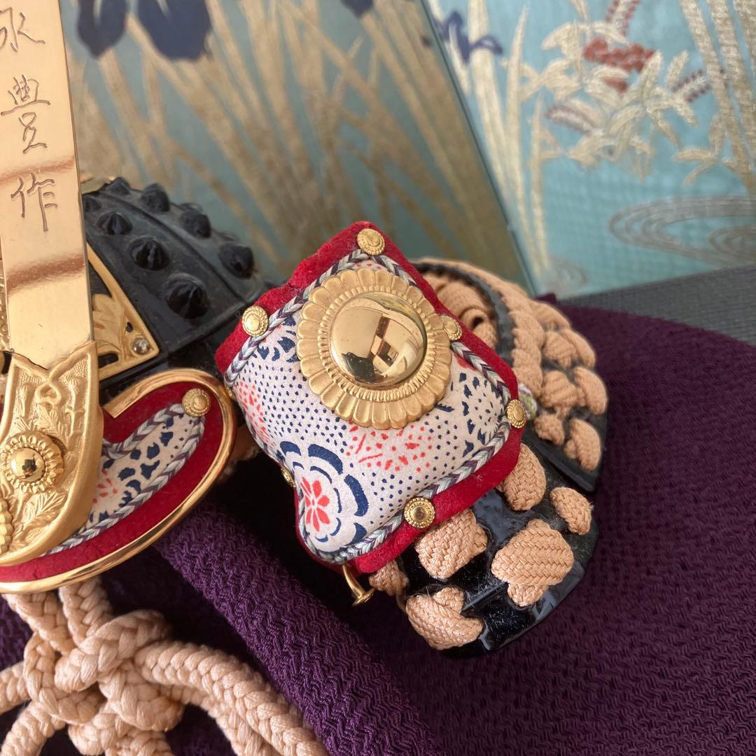 五月人形　永豊作　豪華金糸花屏風セット