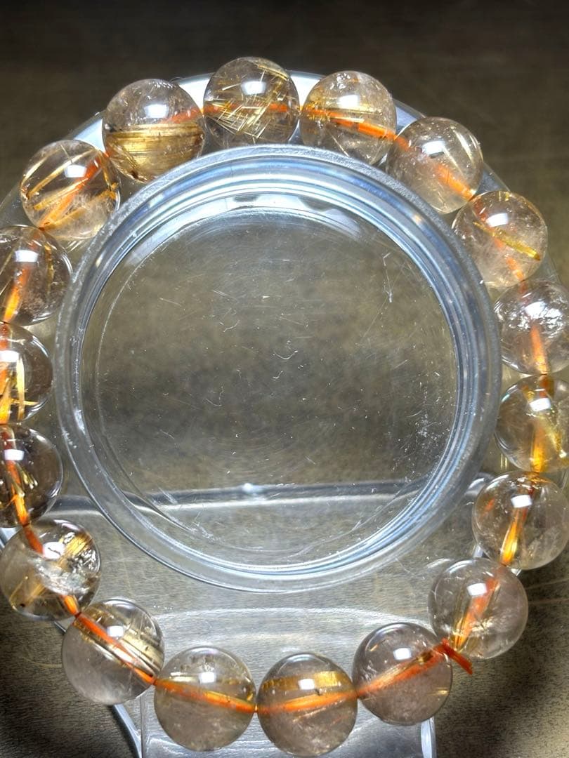 スモーキーゴールドタイチンルチルブレス11.1㎜（新品未使用）ルチル　金運最強