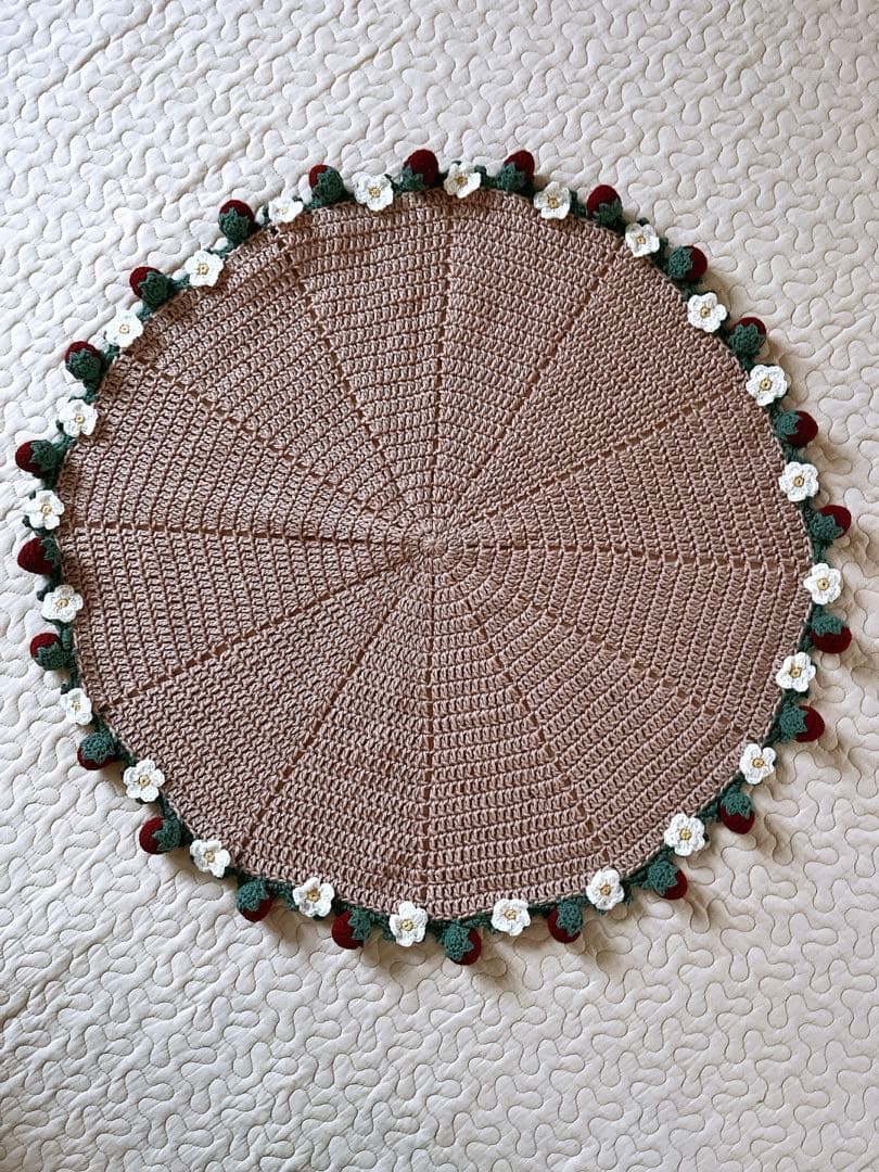 ブーケブランケット＊いちご＊ハンドメイド