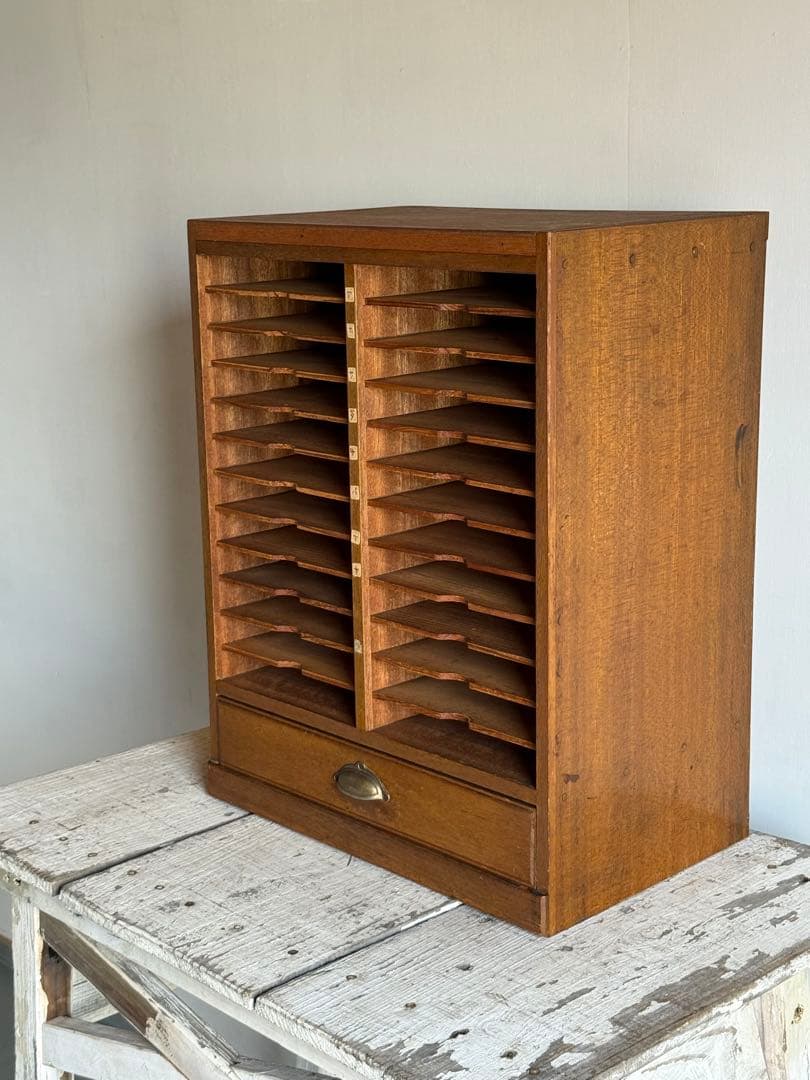 カルテ棚 書類棚 整理棚 レターラック 古家具 古道具