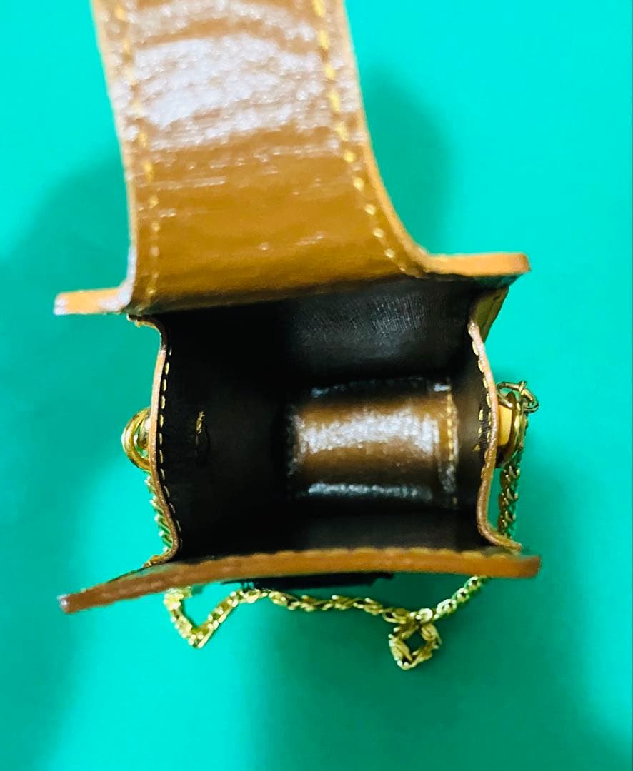 黄色いの携帯ケース　皮製　可愛い　レトロ　アクセサリーケース