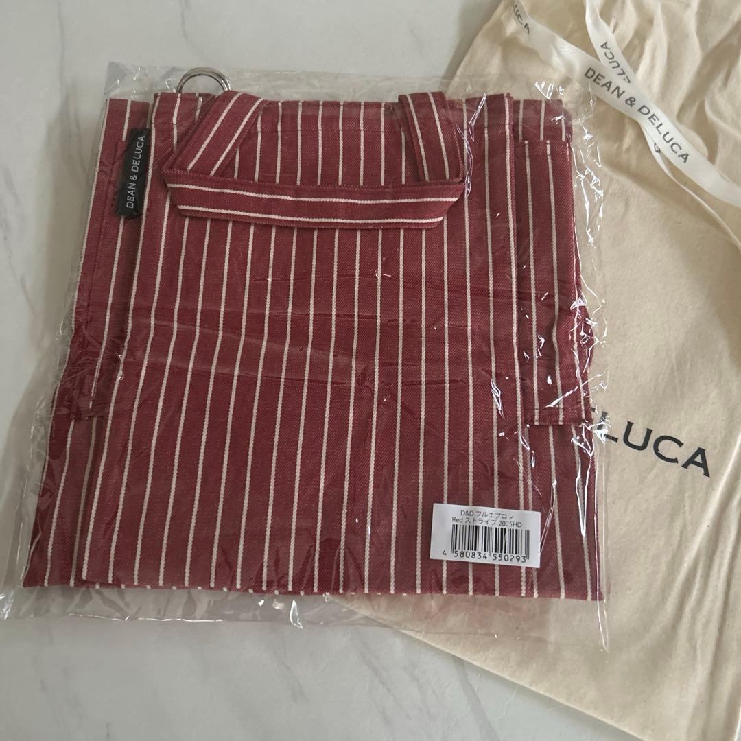 DEAN & DELUCA フルエプロンレッド ストライプ＜季節限定＞完売正規品