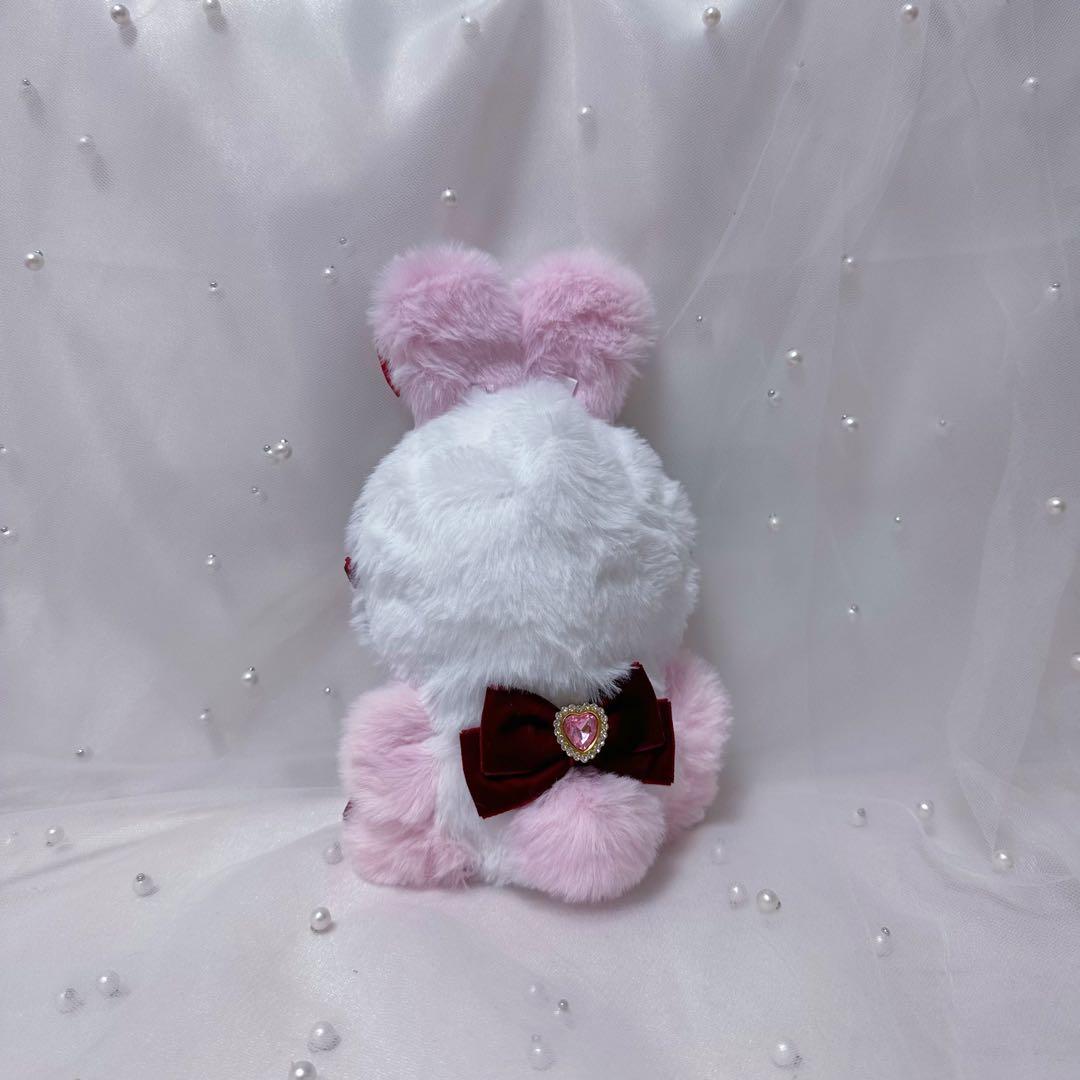 ぬい服 10~13cm おすわり うさぎ ピンク レッド