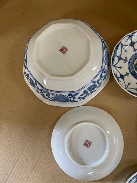 012 [九谷焼]1鉢　5皿　未使用品