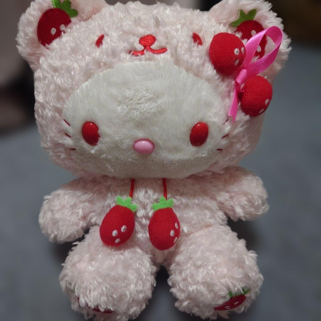 ハローキティぬいぐるみМピンクリボン