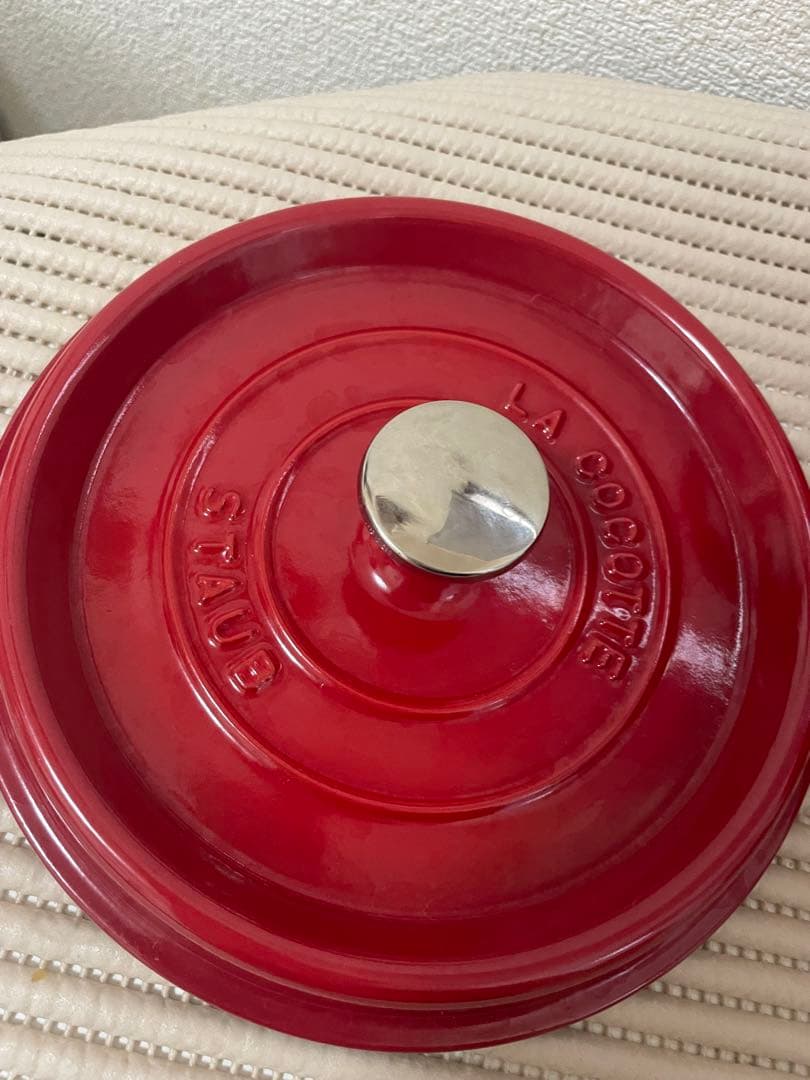 STAUB 両手鍋 赤staub ピコ・ココット 20cm 　ストウブ