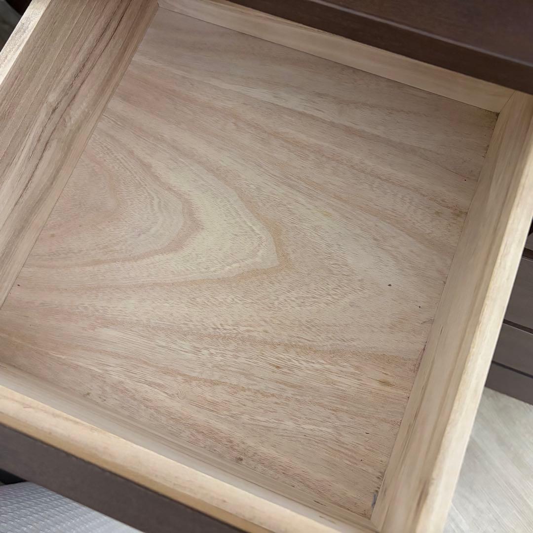 MUJI 無印良品 タモ材チェスト ダークブラウン