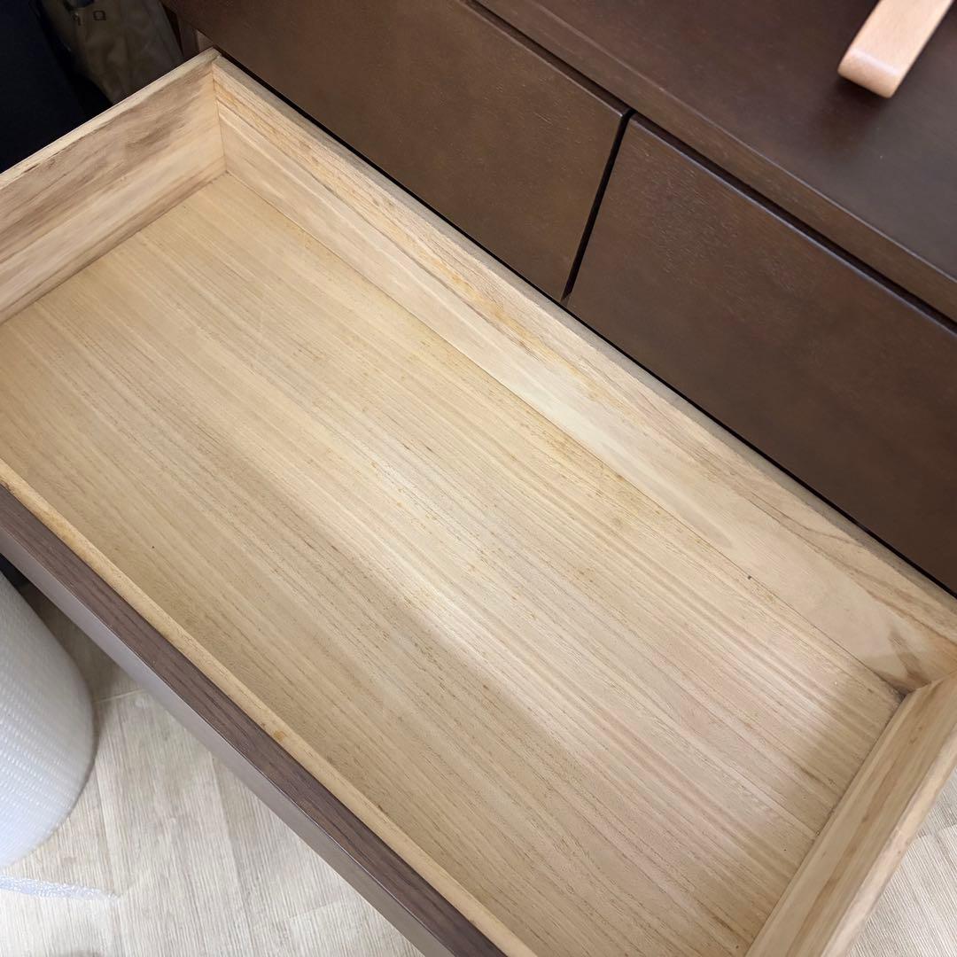 MUJI 無印良品 タモ材チェスト ダークブラウン