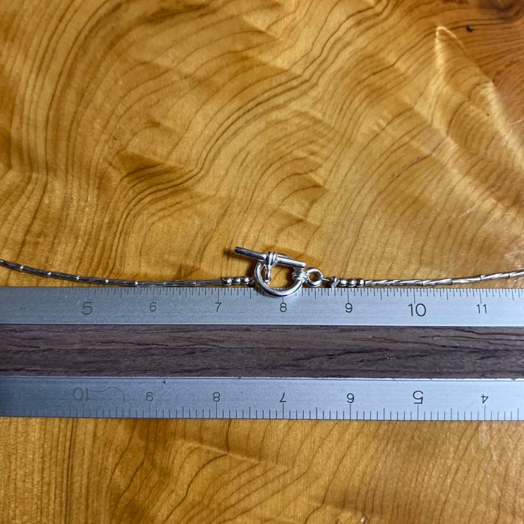 カレンシルバー　パドゥア刻印団扇モチーフネックレス47cm