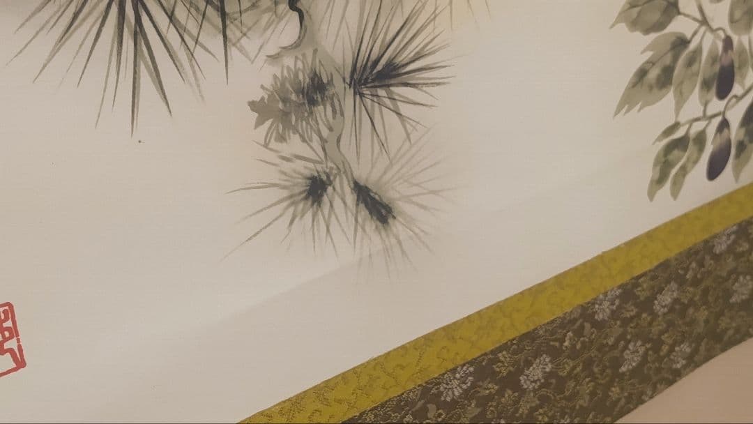 3月15日(日)で出品終了@赤富士鷹・紅葉鹿・猛虎 鳥獣画の複製掛軸3本セット