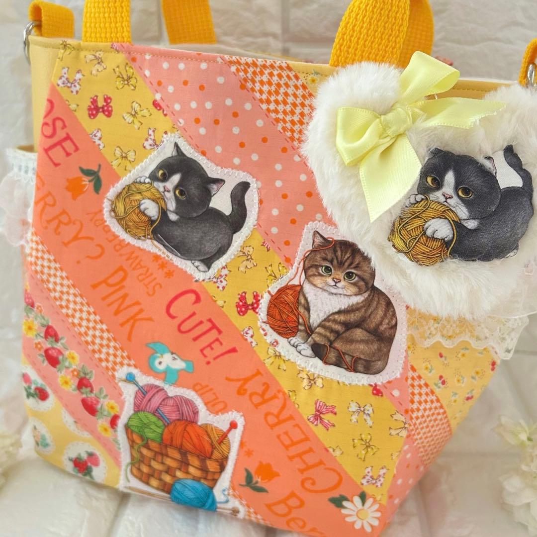 親子ハチワレちゃん　リトル ヤーン ハンターズ　コヤンイサムチョン　トートバッグ