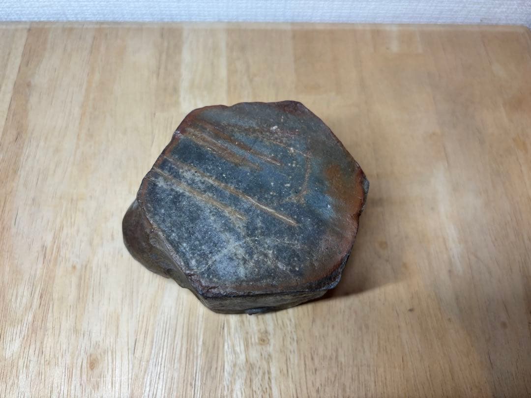 ㊲備前焼 宝瓶 登り窯 白梅 梅 うめ ウメ 手びねり 6角 急須