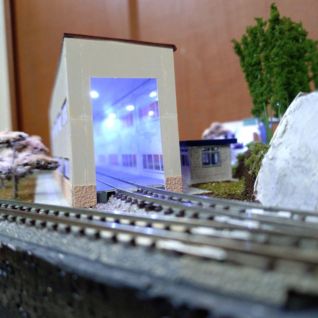 ジオラマ　レイアウト　Nゲージ 春　ライト付き