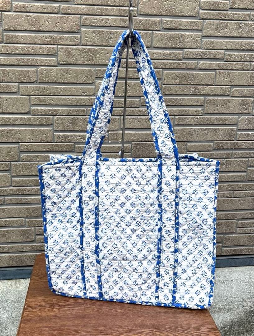 インド　キルティングトート　大　エスニック