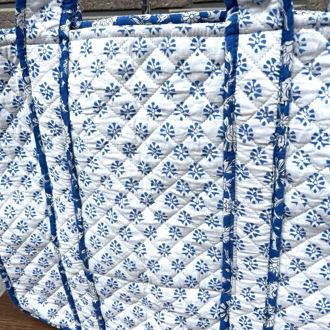 インド　キルティングトート　大　エスニック