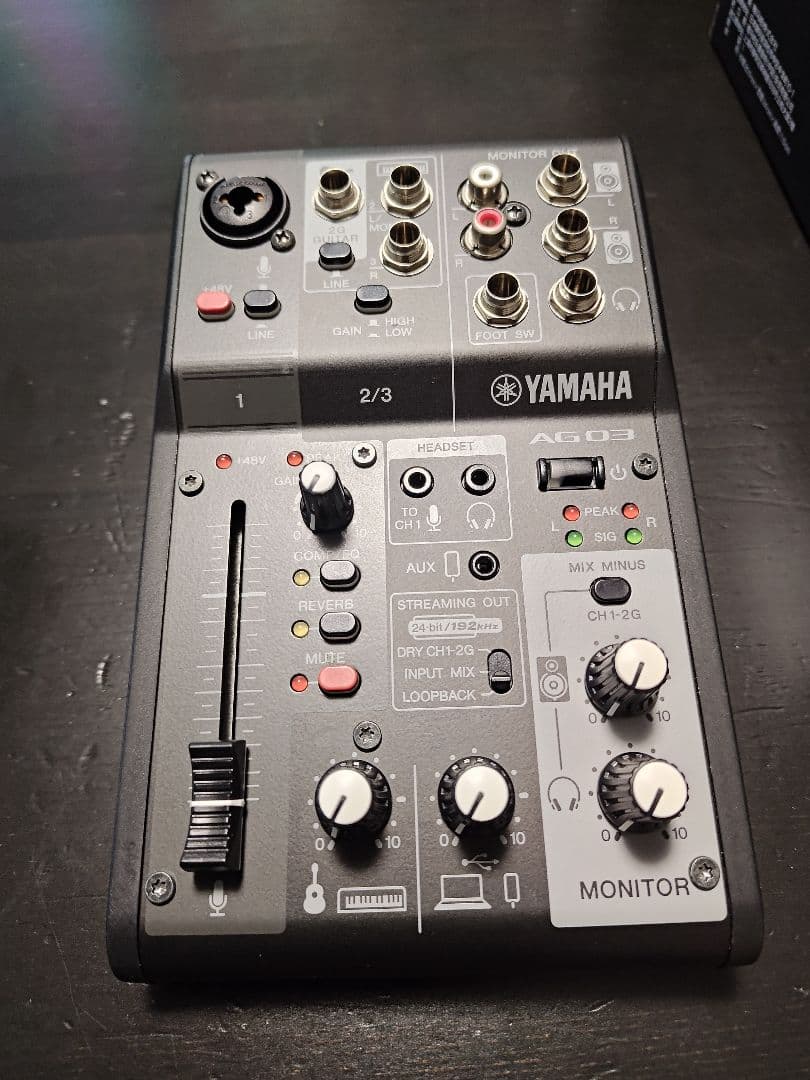 YAMAHA ライブストリーミングミキサー ブラック AG03MK2