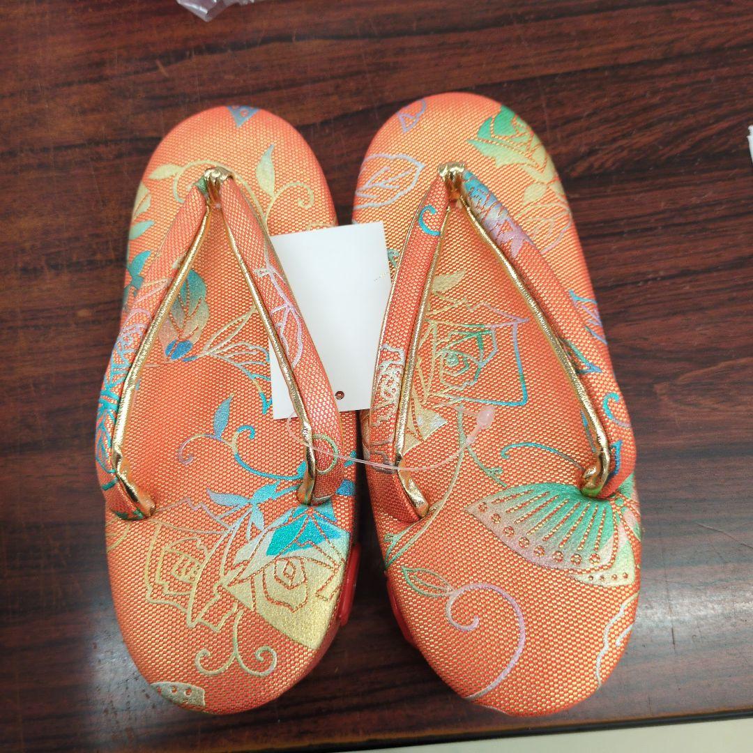 七五三 はこせこセット オレンジ　未使用18センチ　タグ付き　訳あり