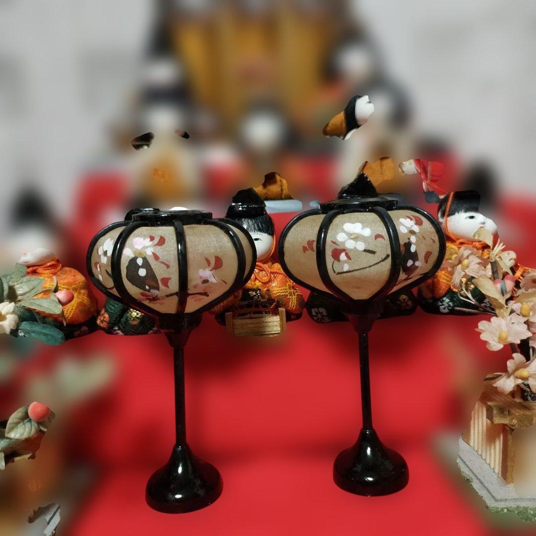 芳山作 伝統的な木目込雛人形15体セット 骨董アンティーク品 1970年