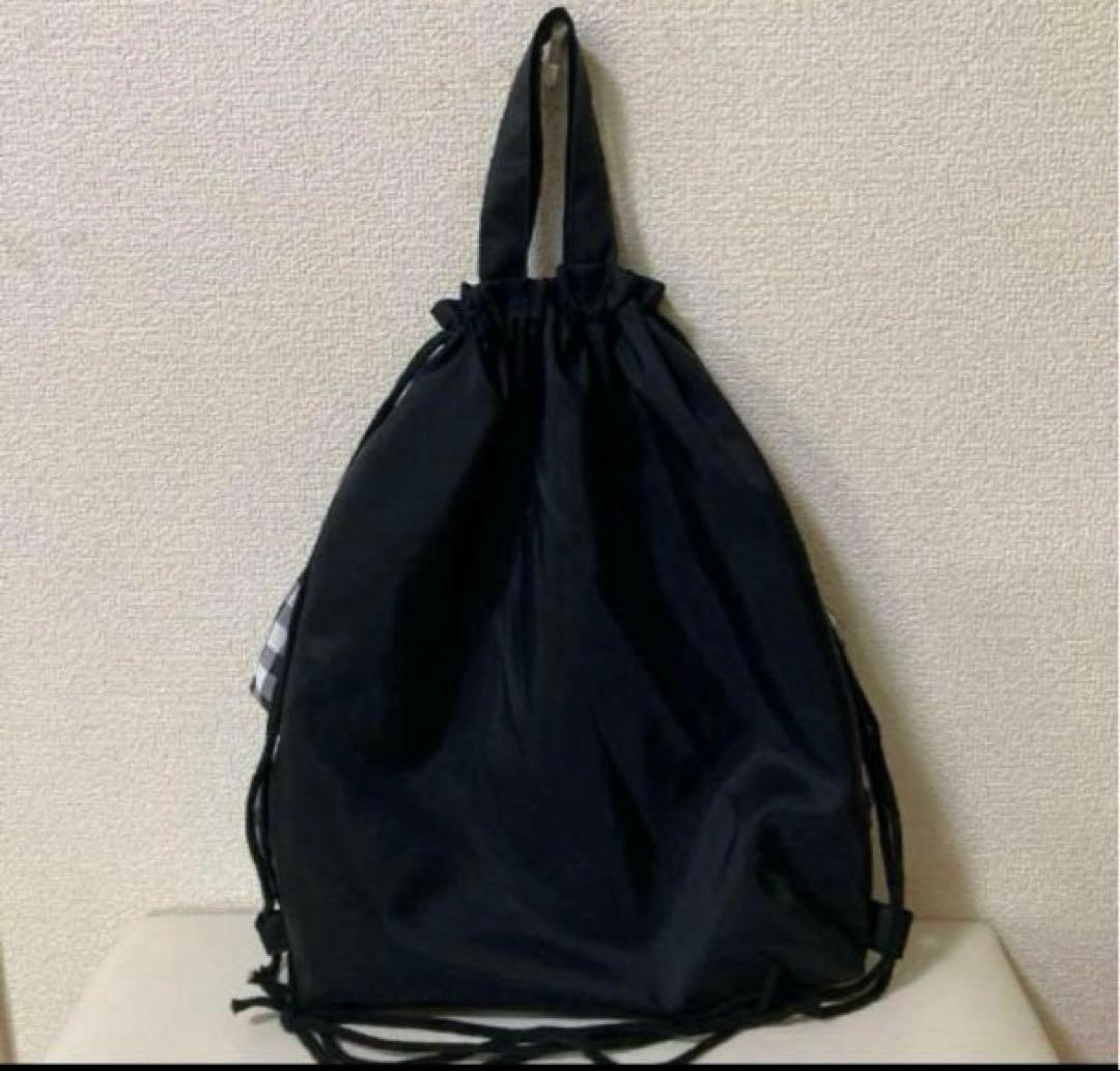撥水ハンドメイドレッスンバッグ上履き袋体操服着替え袋フリルリボンチェック姫女の子