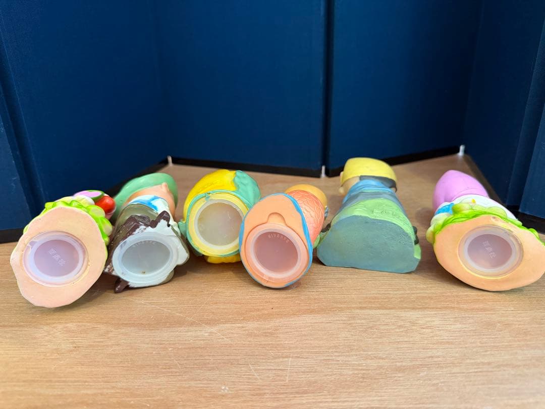 昭和レトロ 北陸銀行 ノベルティ 貯金箱 ソフビ人形 6体セット 当時物