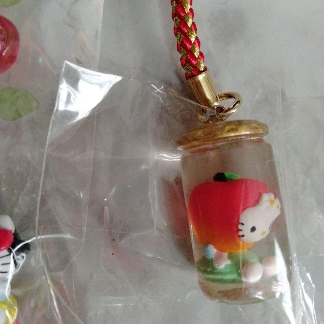 ハローキティ 信州 りんご 根付け ストラップ まとめ 3個 新品