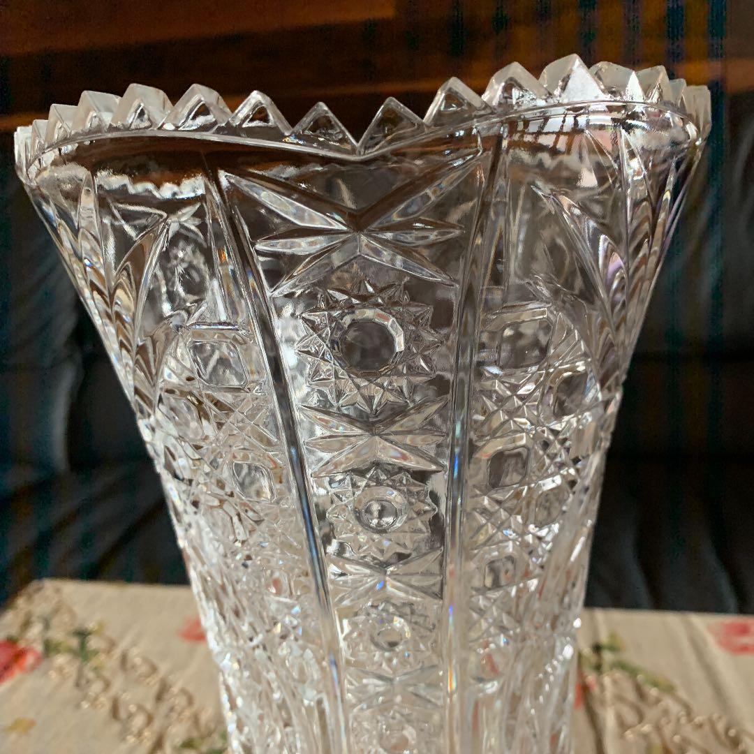 ガラス花瓶　特大サイズ　ボブミア、クリスタル